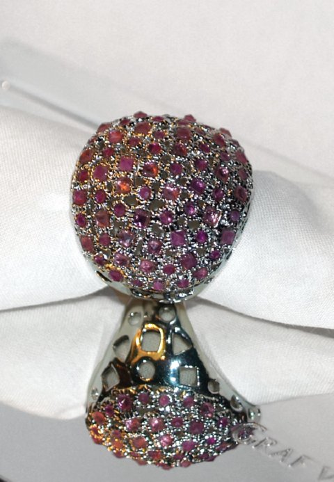 Cocktailring 925 Silber Handarbeit