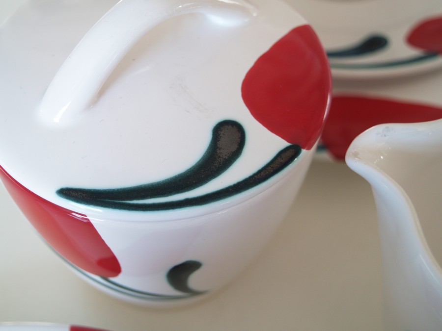 Gmundner Keramik SET Emotion Gourmet rot Aktion Zuckerdose