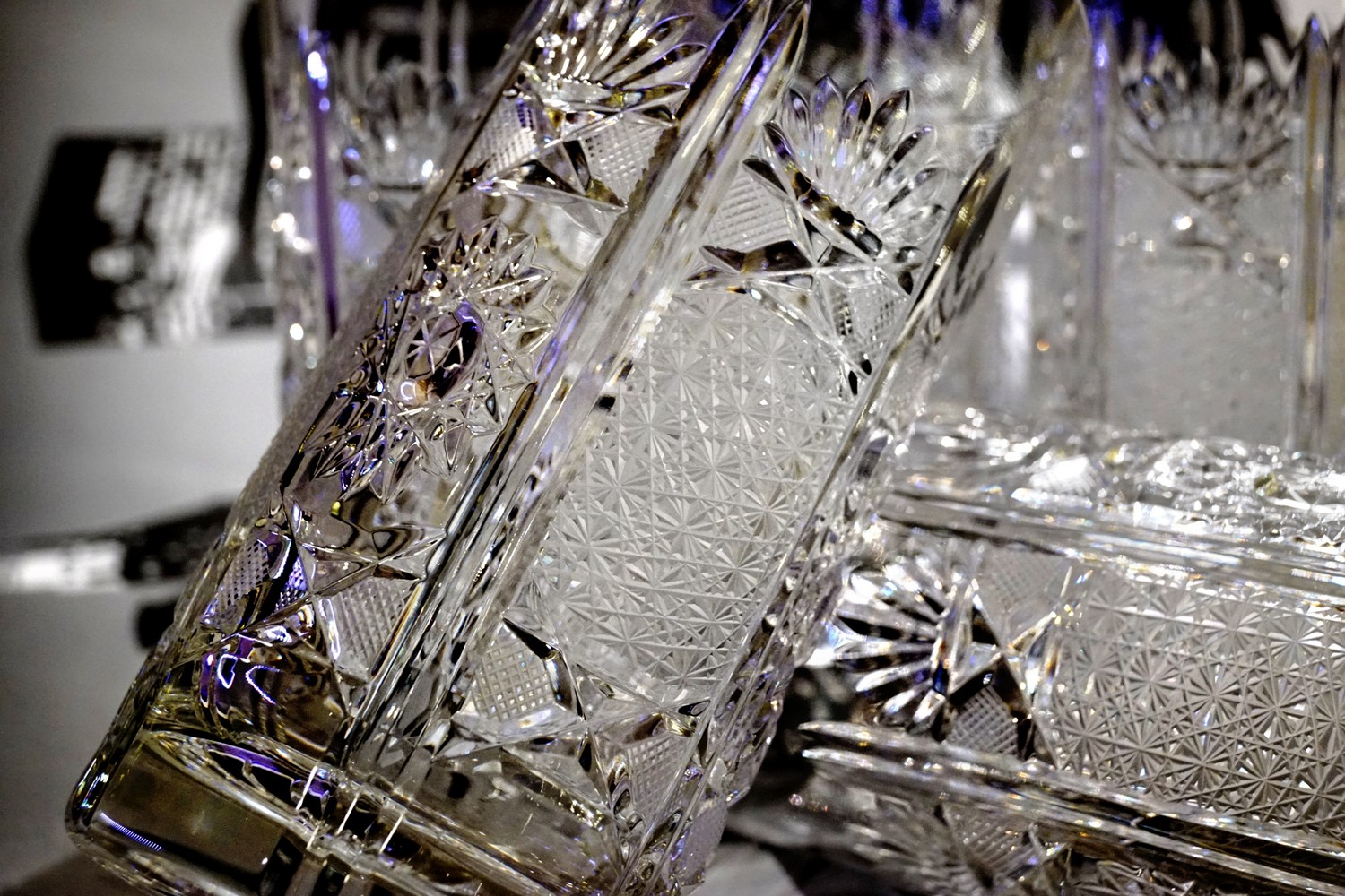 Bleikristall Wassergläser Flächenschliff