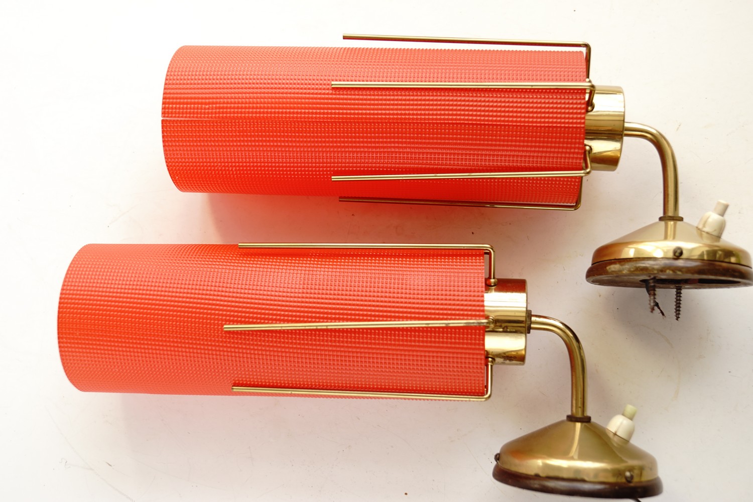 Wandlampen Midcentury Messing Industrialdesign Retro Edisonbirne 60er- 70er-Jahre