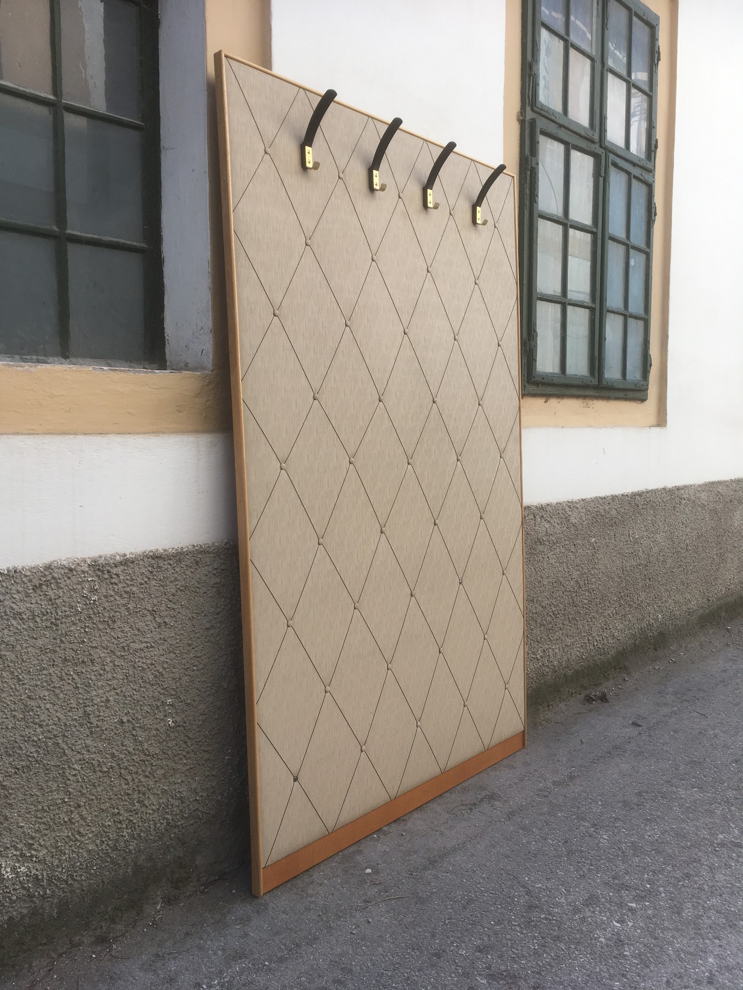 Garderobe Vintage Metallhaken gepolstert Wandgarderobe