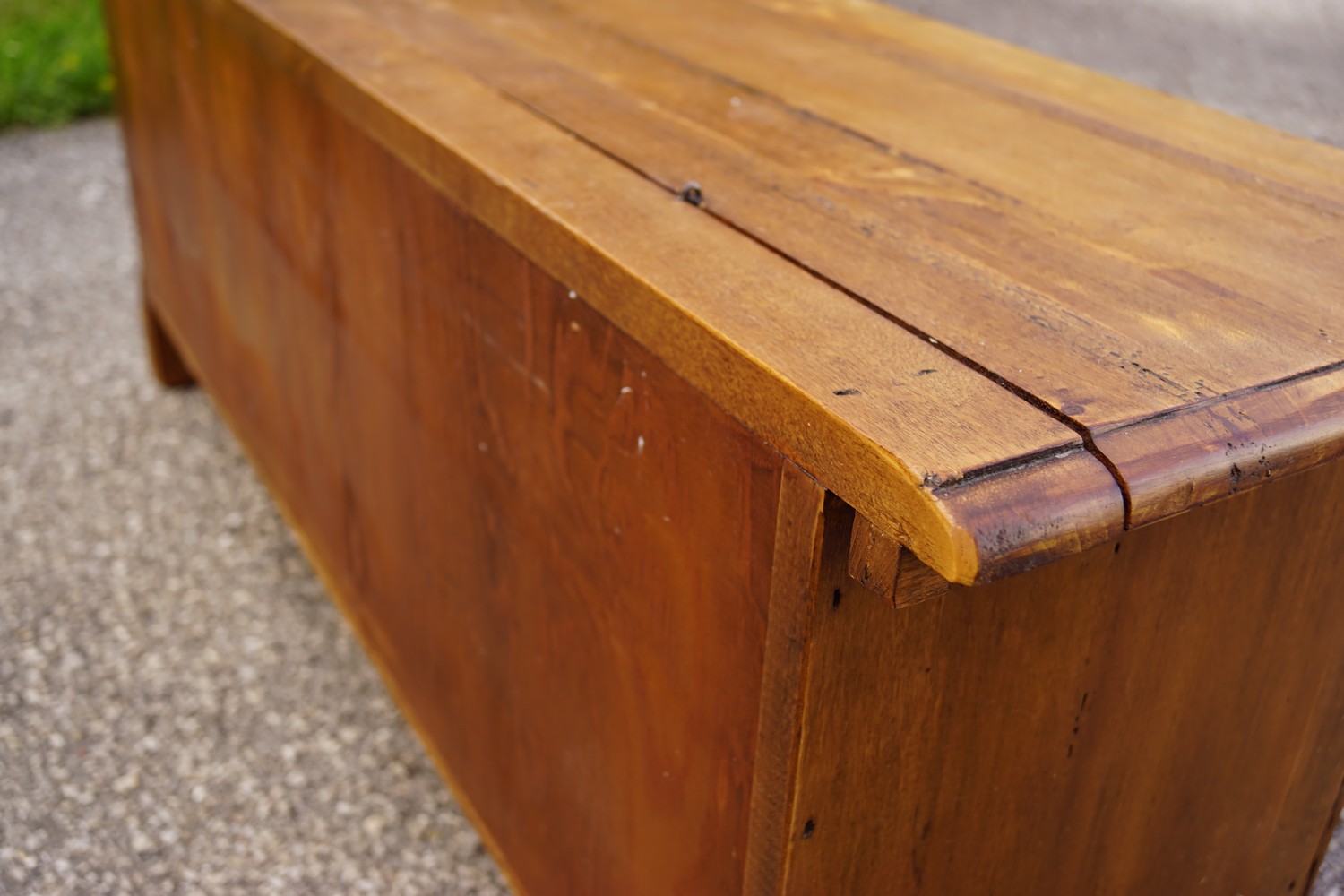 Truhe Antikstil Sitztruhenbank Altholz Landhausstil