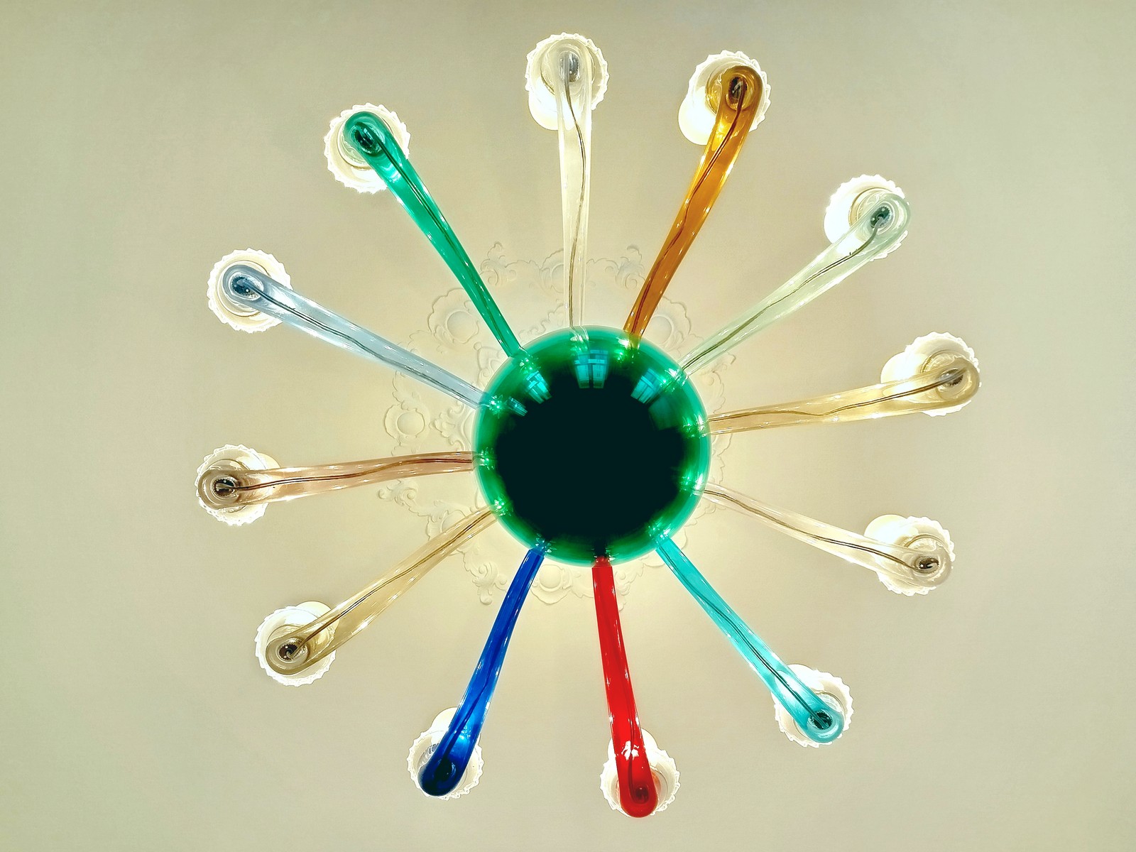 Gio Ponti Venini Kronleuchter 99.80 Multicolor 12-armig Gio Ponti Venini Kronleuchter 99.80 Multicolor 12-armig