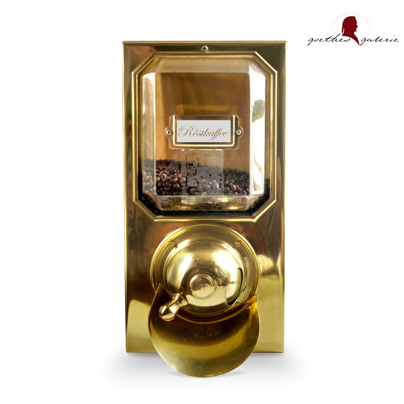 Kaffeeschütte Messing Kaffeebohnenbehälter Vintage kaffeeschütte vintagedesign kaffeedose messing