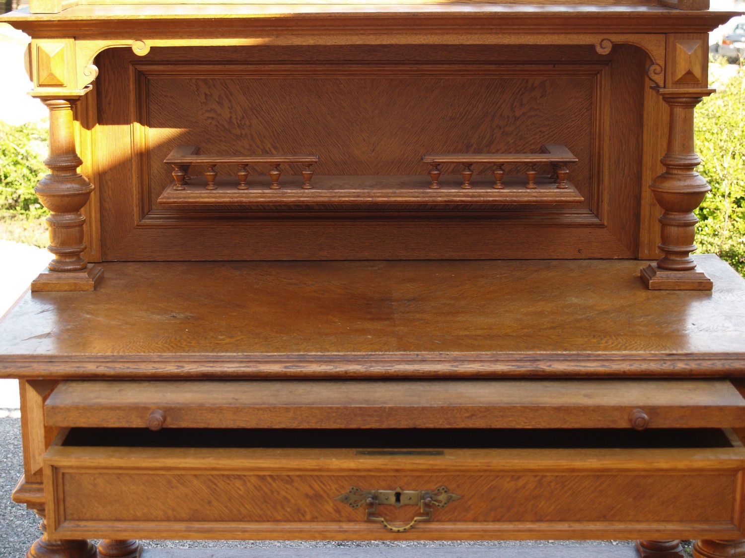 Buffet Schrank Anrichte Möbel antik Regal Holz Vollsäulen Kommode Konsole