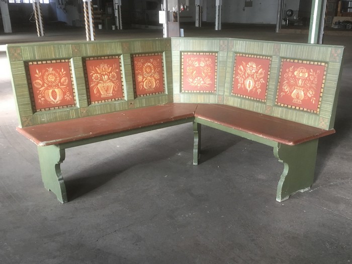 Eckbank bemalt Bauernmöbel