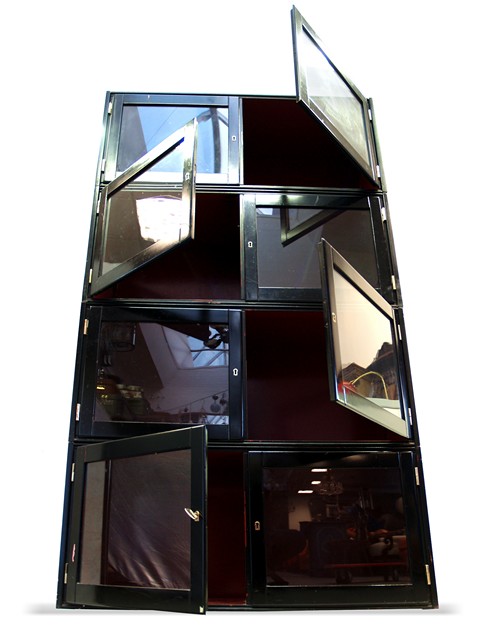 Jugendstil Bücherschrank schwarz