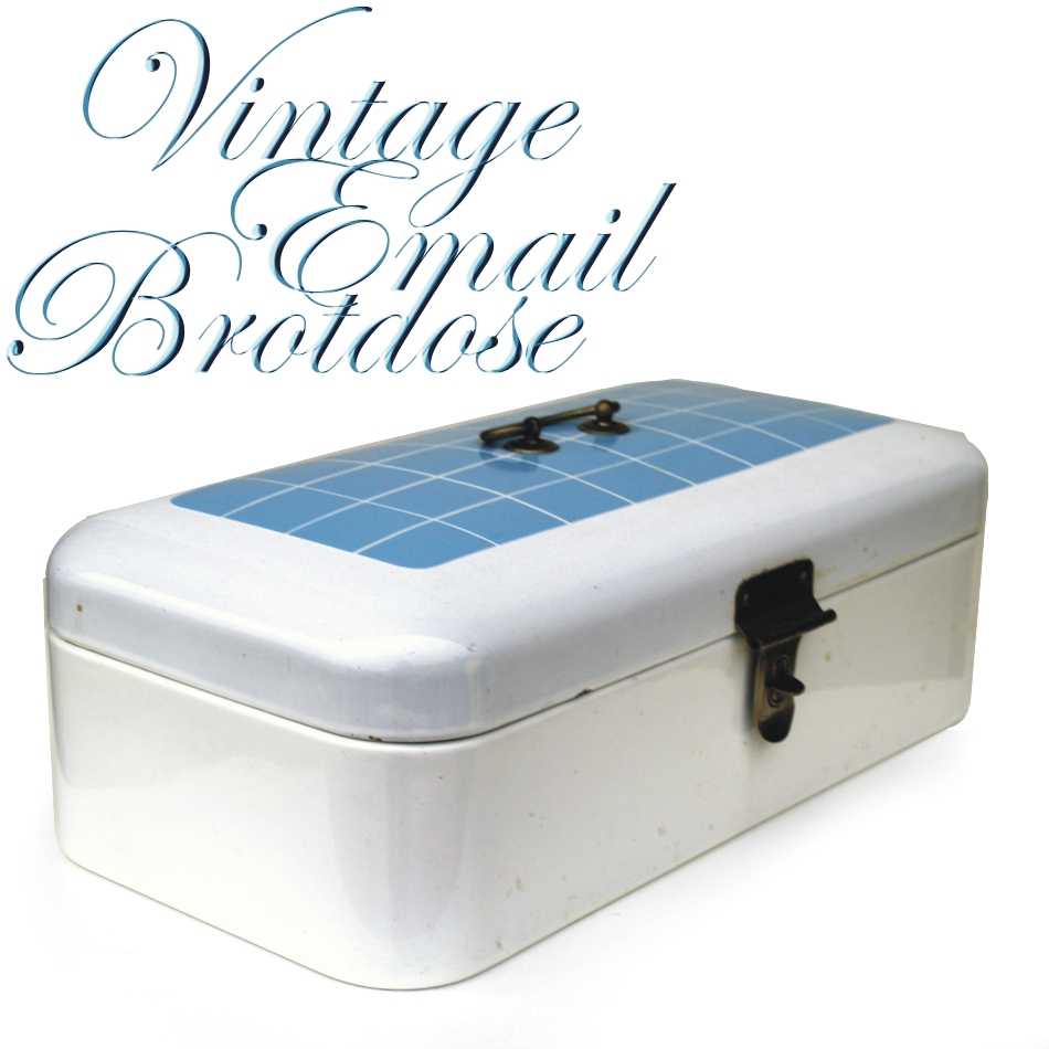 Brotdose groß Email Vintage Original Keksdose Kassette antik antike Brotdose