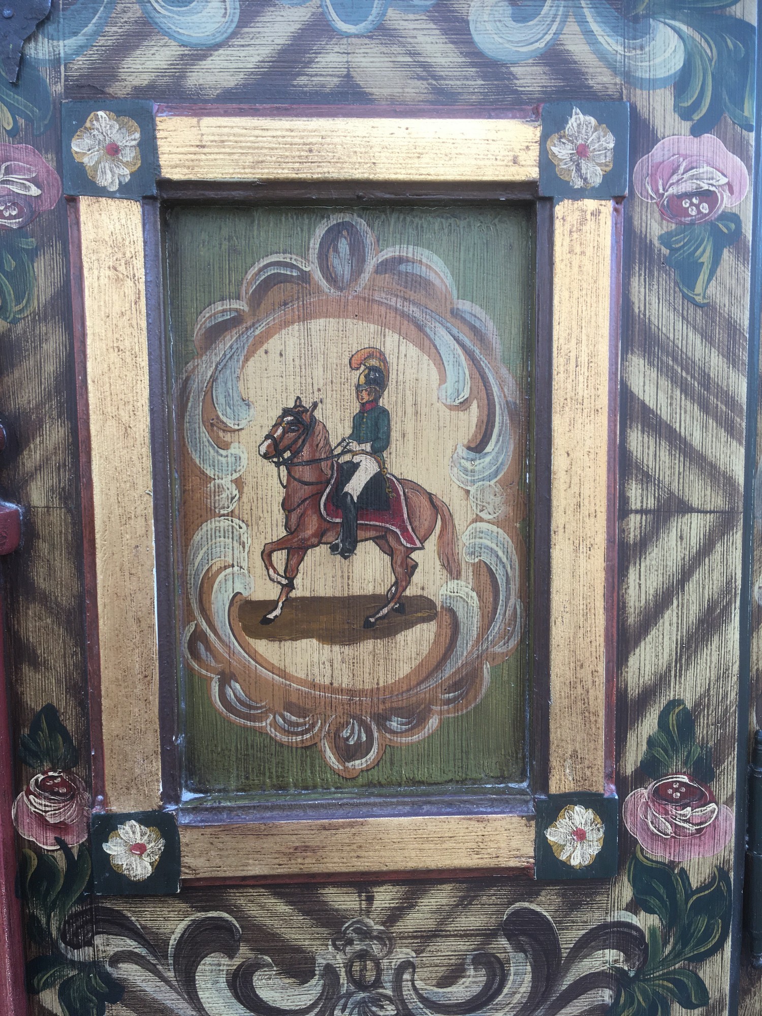 Bauernschrank Kleiderschrank Schrank handbemalt Bauernkasten Landhaus