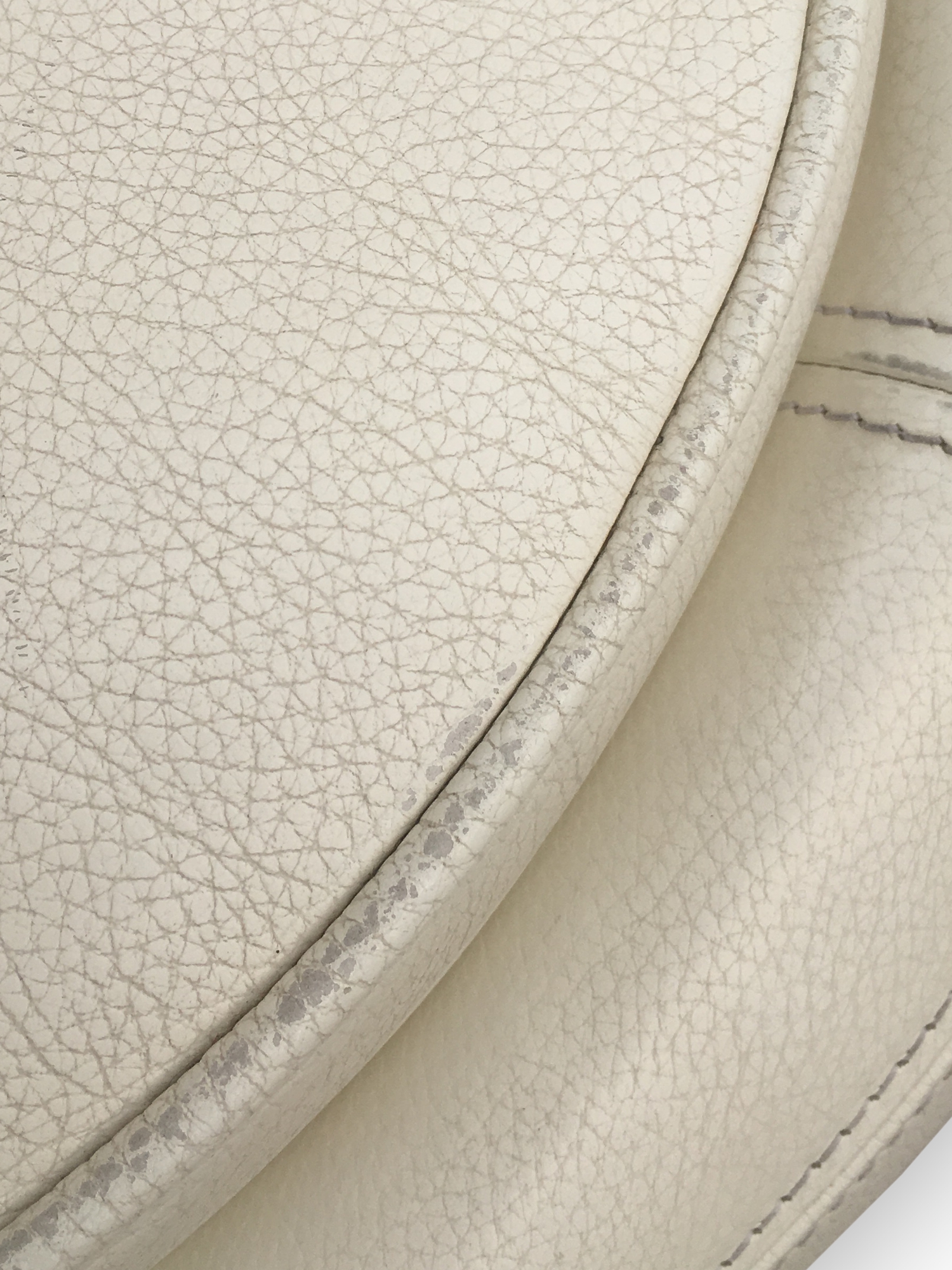 Bretz Sessel Jeannie Leder weiß creme Stuhl Designklassiker gebraucht