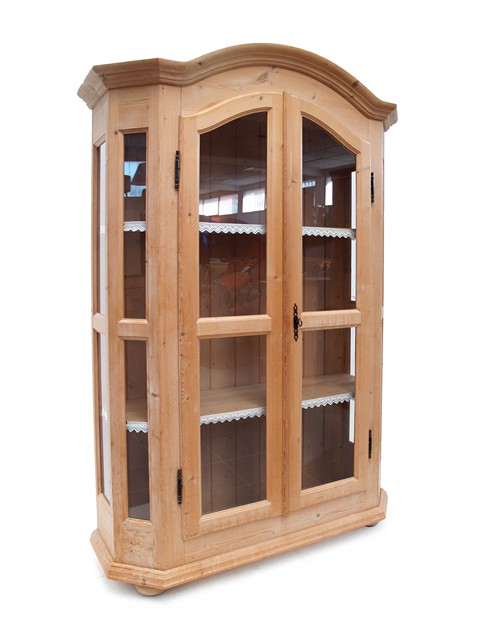 Weichholz Vitrinenschrank