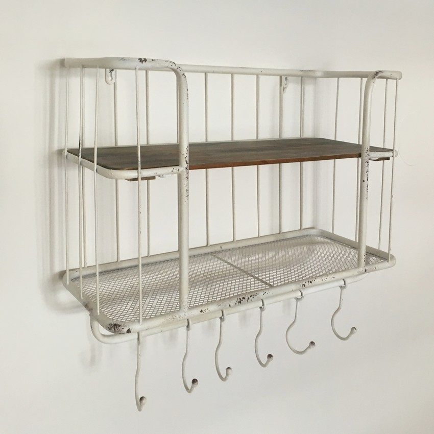 Küchenregal Haken Metall Holz