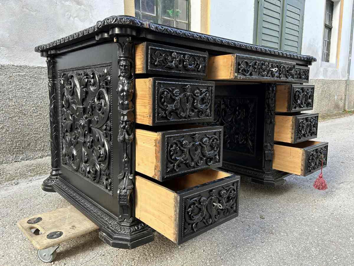 Antiquität Renaissance Schreibtisch antik Barock Möbel