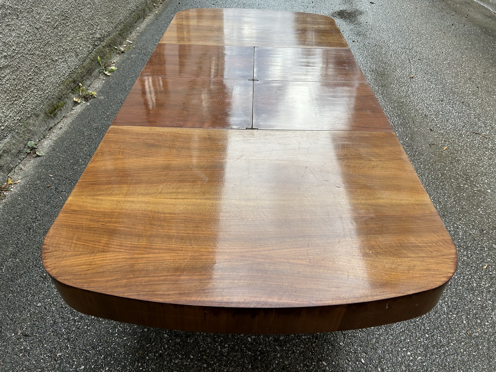 artdeco tisch antik ausziehbar nuss art deco Speisetisch massivholz antiquität brutalistisch Refugiumstisch