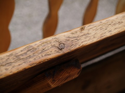 Vollholz Weinstuben Sitzbank antik