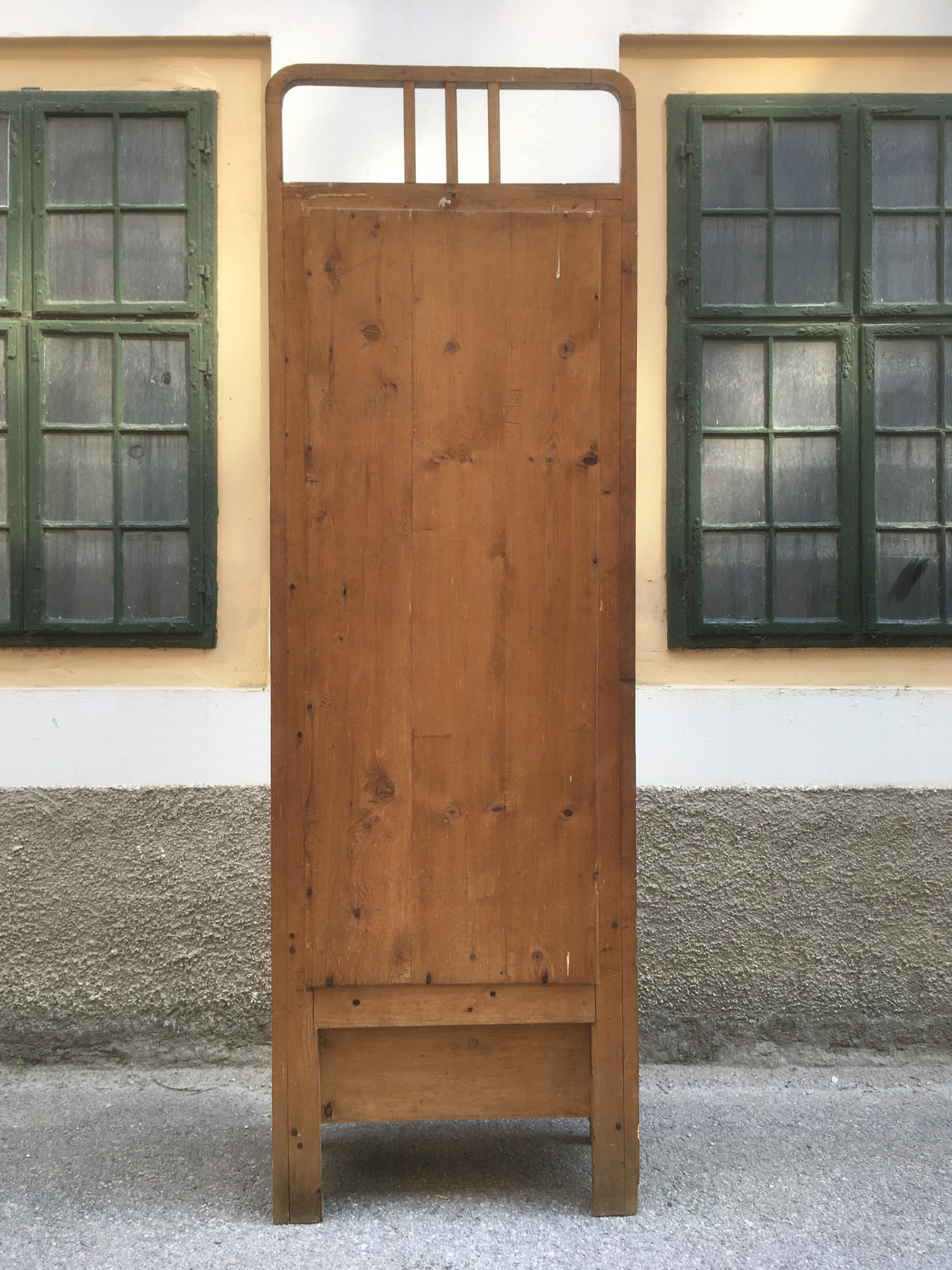 Jugendstil Spiegel Konsole Sitztruhe Nussholz antikes Möbel Truhenbank Garderobe Schrank