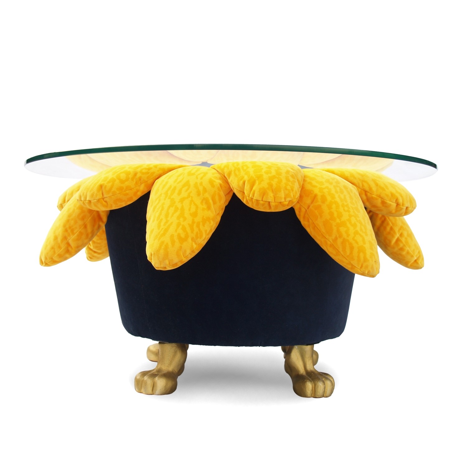 BRETZ Couchtisch Sunny Sonnenblume dunkelblau Bretz Sunny Couchtisch Sonnenblume