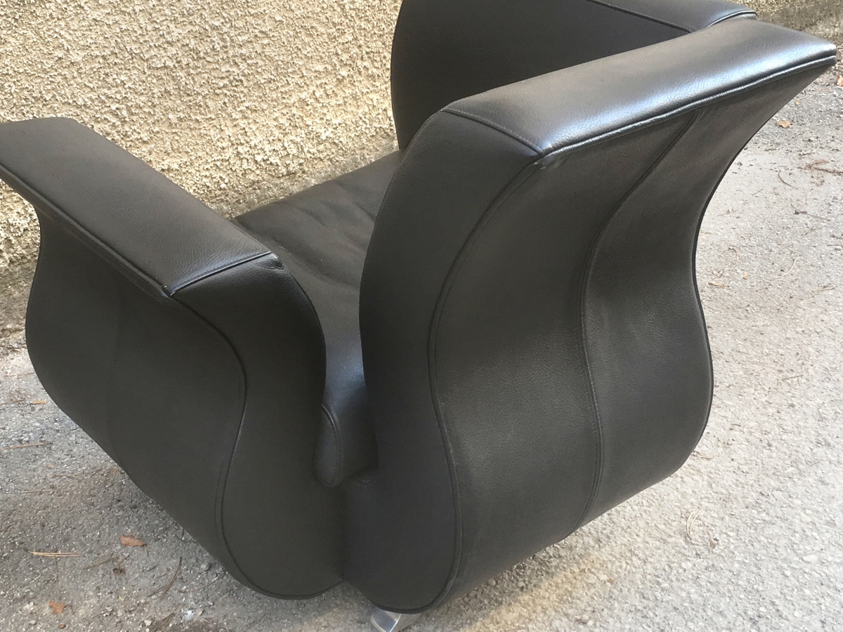 bretz moon sessel leder schwarz designklassiker möbel shop vintage