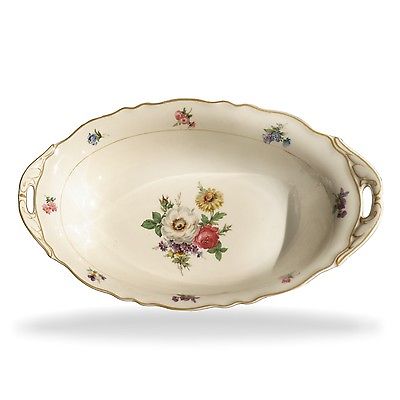 Vorlegeplatte Servierplatte Vintage Porzellan Krautheim Shabby Chic Streublumen Vorlegeplatte Servierplatte Vintage Porzellan Krautheim Shabby Chic Streublumen