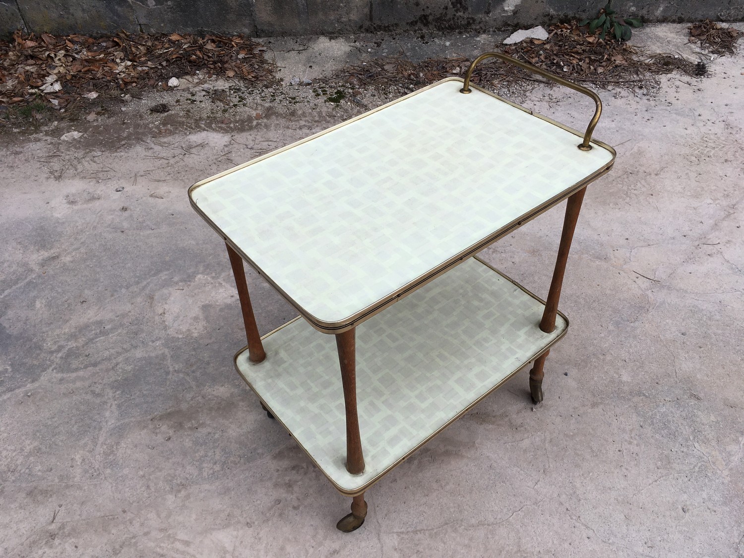 Servierwagen Barwagen Serviertisch Retro Vintage Midcentury Sixties Rollen