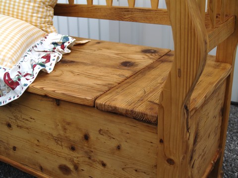 antike Truhenbank Landhausstil