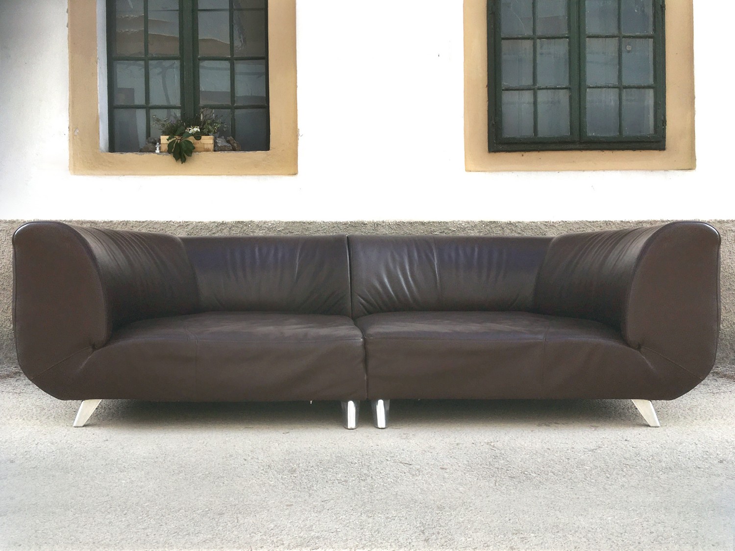 Bretz Sofa Chill Loveseat Riesensofa Leder braun Designklassiker