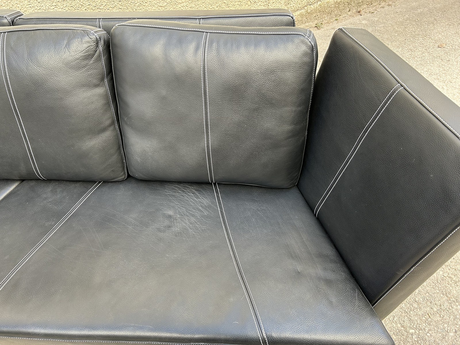 Bretz Designersofa Leder schwarz Couchlandschaft 2-teilig