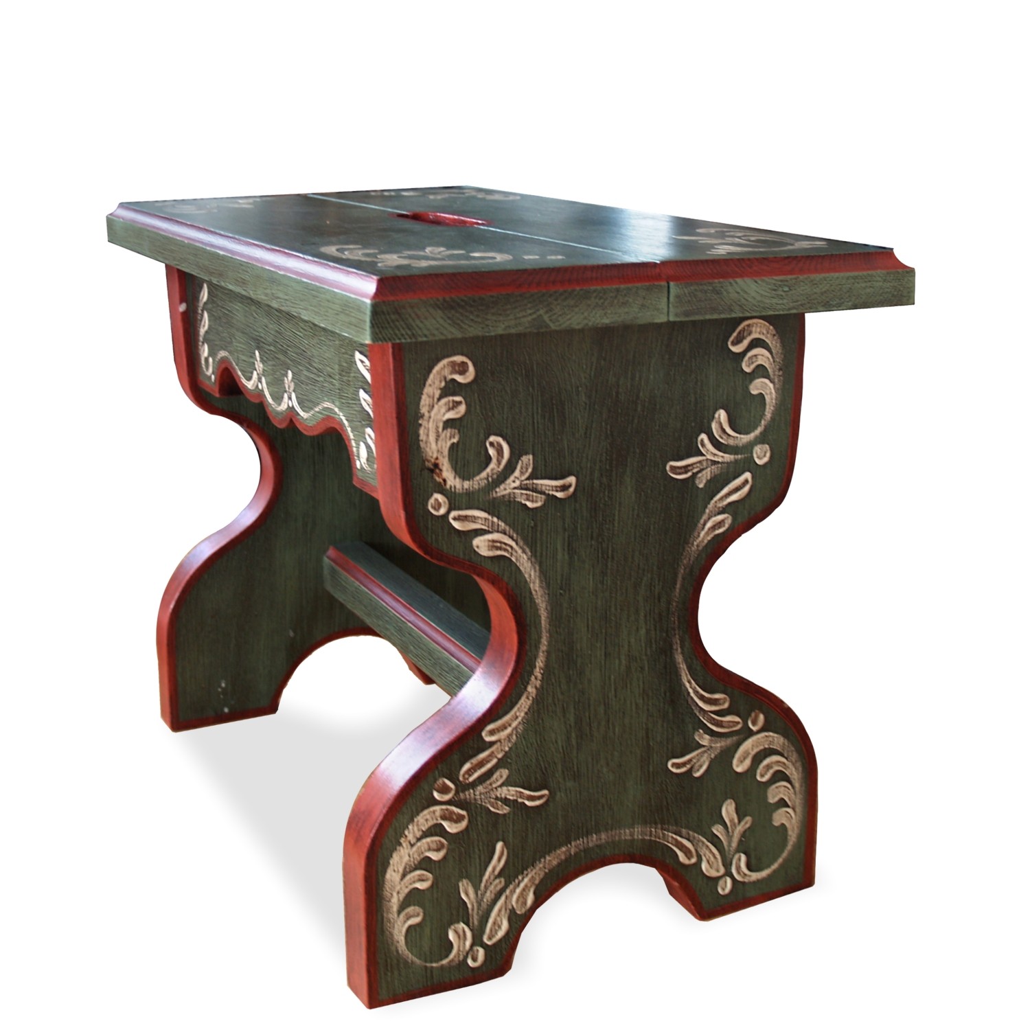 Voglauer Hocker Schemel Fußhocker grün Beistelltisch Voglauer Hocker Schemel Fußhocker grün Beistelltisch