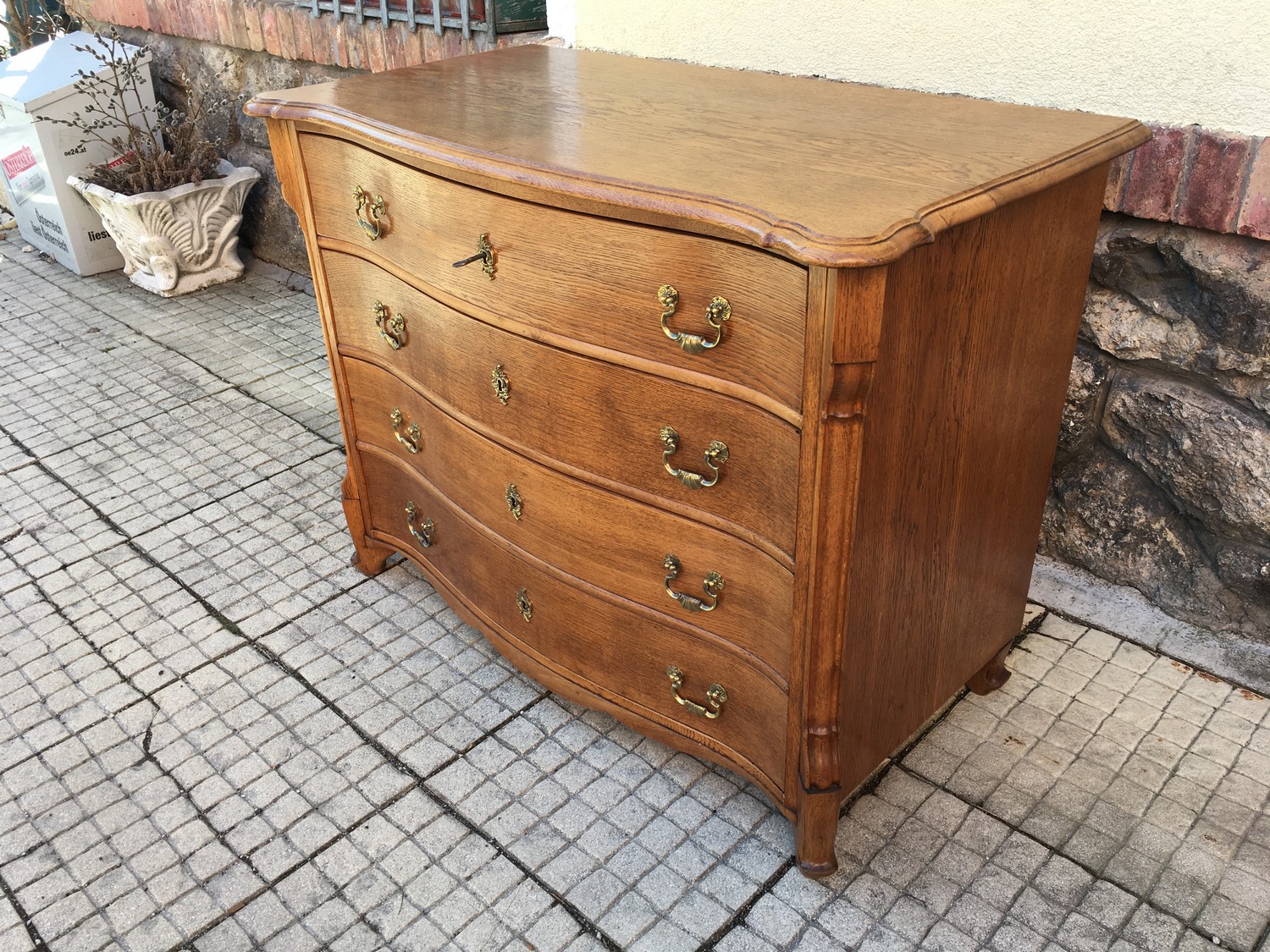 Kommode Ladenkommode antik restauriert Eiche Spätbiedermeier um 1860