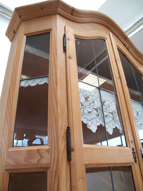 Landhaus Vitrine Schrankvitrine