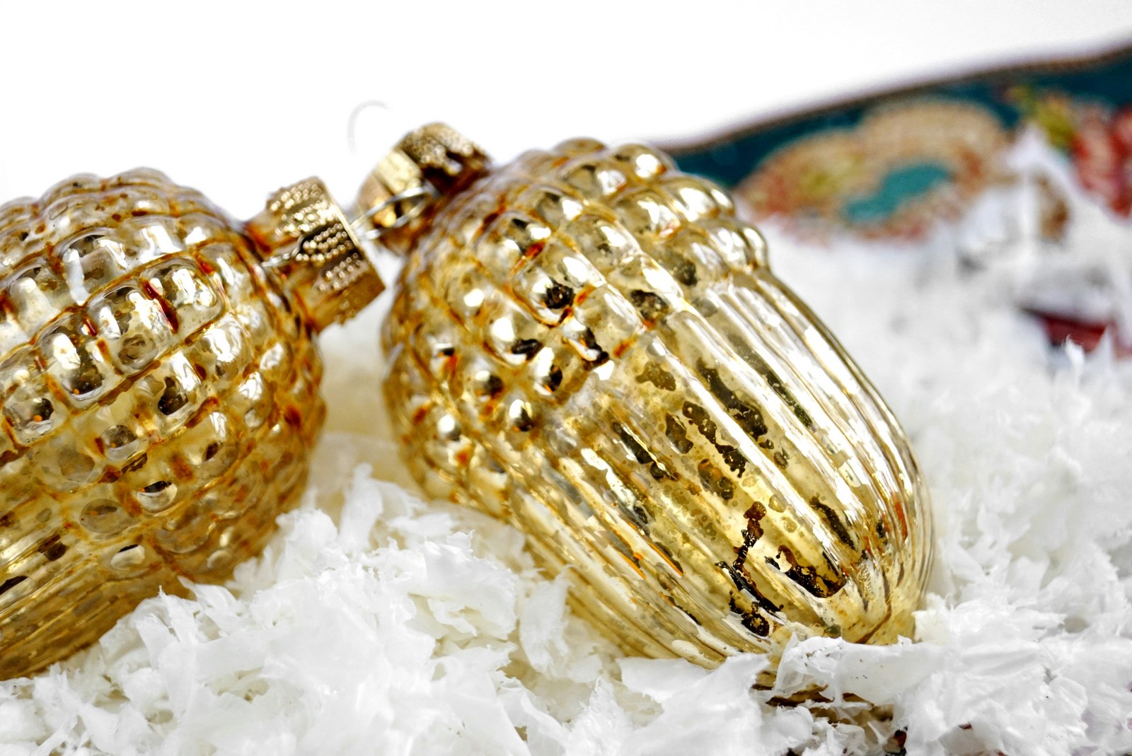 Christbaumkugel Glas mundgeblasen handgemacht lauscha Bauernweihnachtsbaum Nüsse