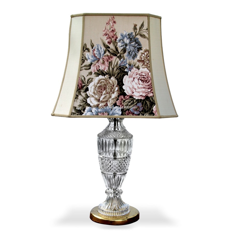 Vintage Tischlampe Rosen Kristall