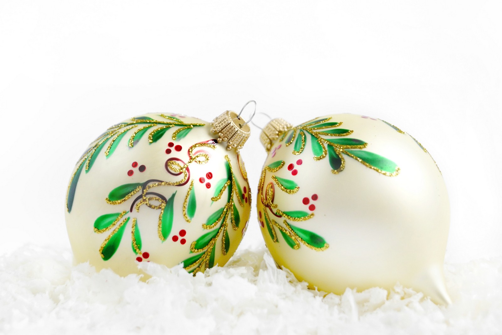 Christbaumschmuck Christbaumkugel Beerenzweige gold grün Chiffon Champagner Christbaumkugel Glas mundgeblasen handgemacht lauscha Bauernweihnachtsbaum