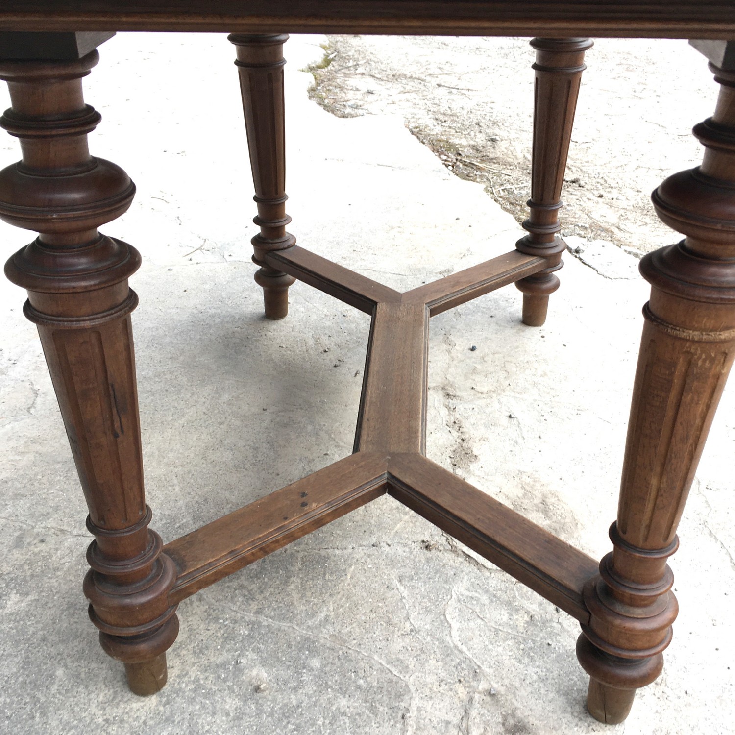 Antiker Spieltisch Historismus um 1880 Schreibtisch aufklappbar Konsole Massivholz Messing Pokertisch Herrenzimmer