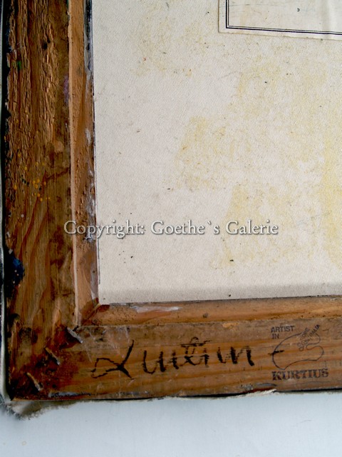 Ölbild ÖL auf Leinen Blumen aussagekräftige Malerei signiert Stilleben abstrakt