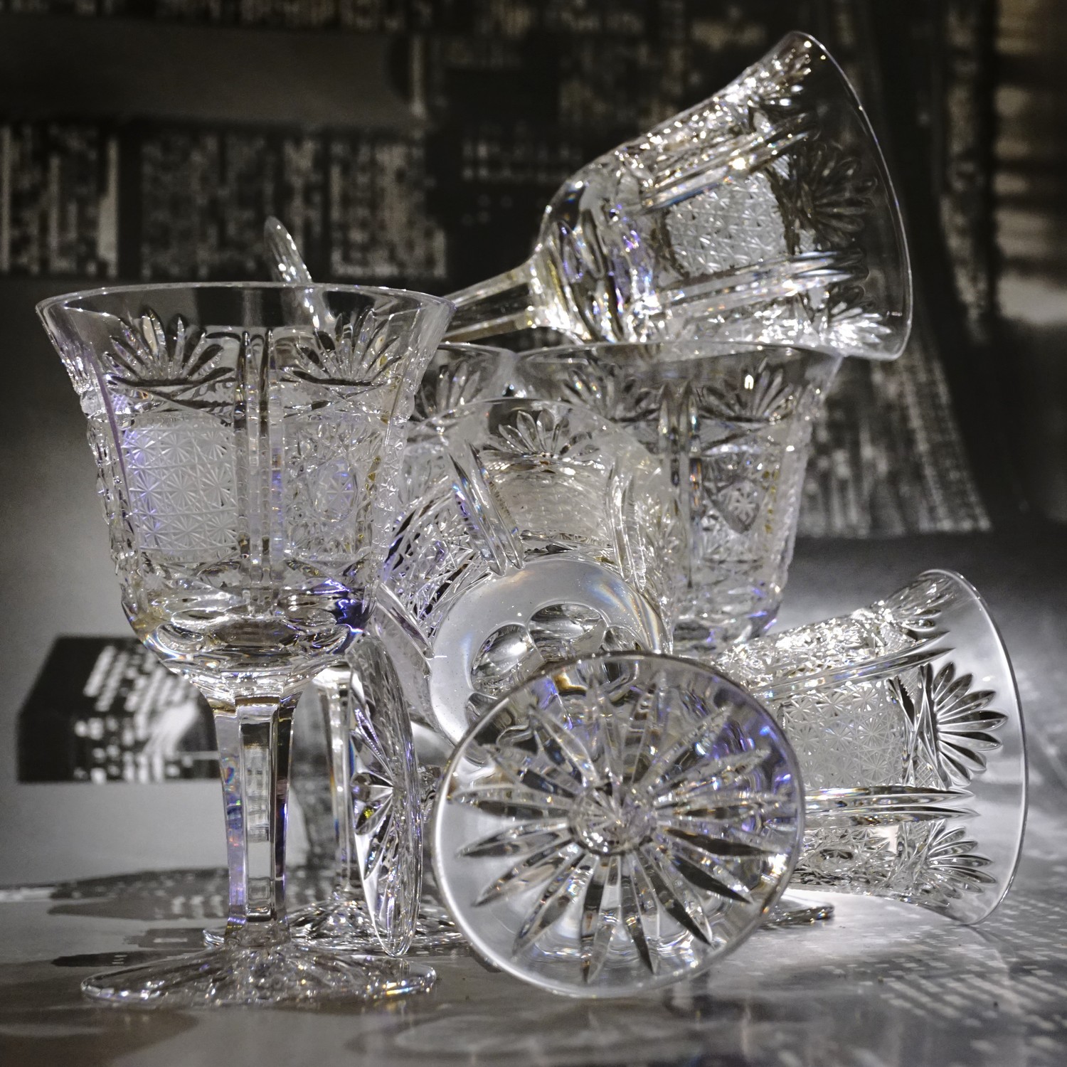 Bleikristall Burgunder Gläser Kristall Weingläser Kristallgläser geschliffen schwer