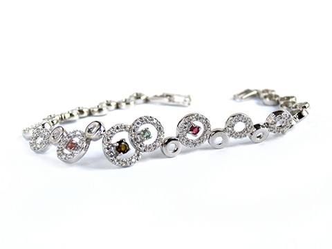 Silber 925 echte Edelsteine Tourmalin Damenarmband handgefertigt SALE!