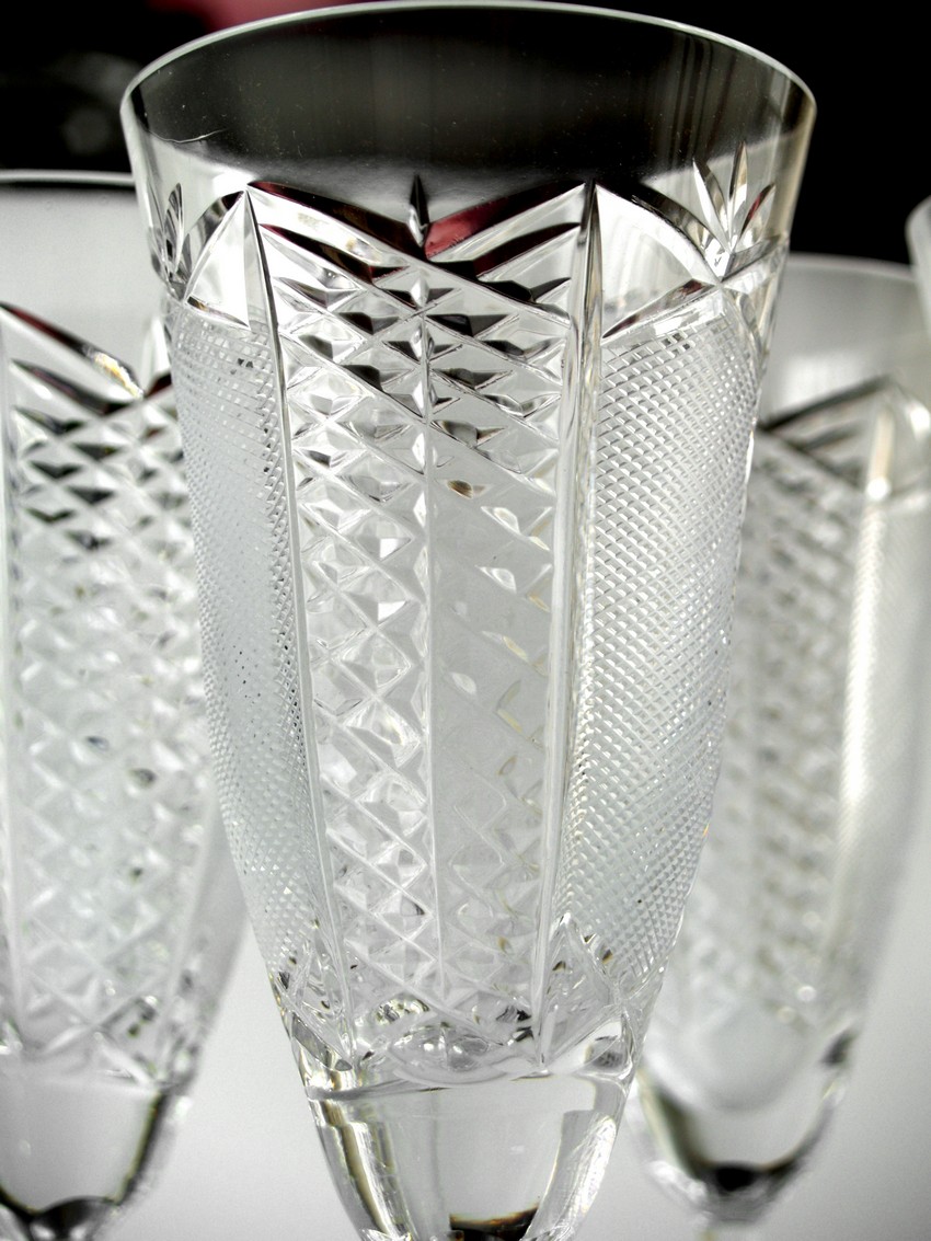 Sektgläser Bleikristall Waffelschliff intage