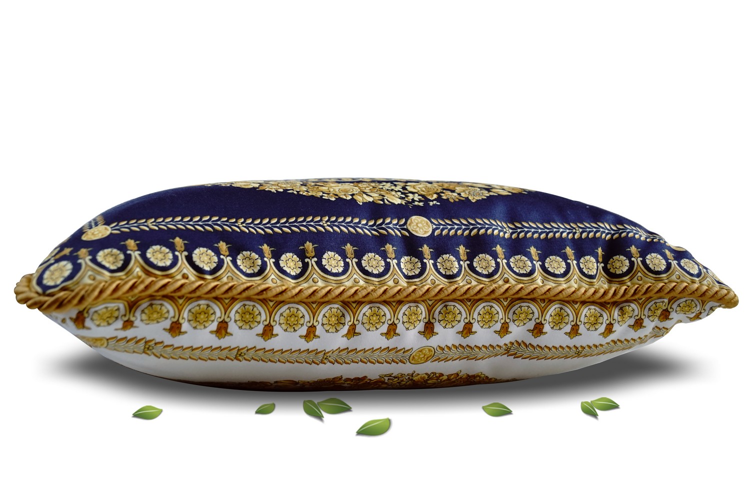 Versace Kissen gold-weiß Design * I ♡ BAROQUE Medusa blau Design für's Sofa