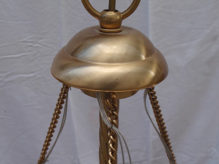 Luster Hängelampe Glas goldener Design Leuchter