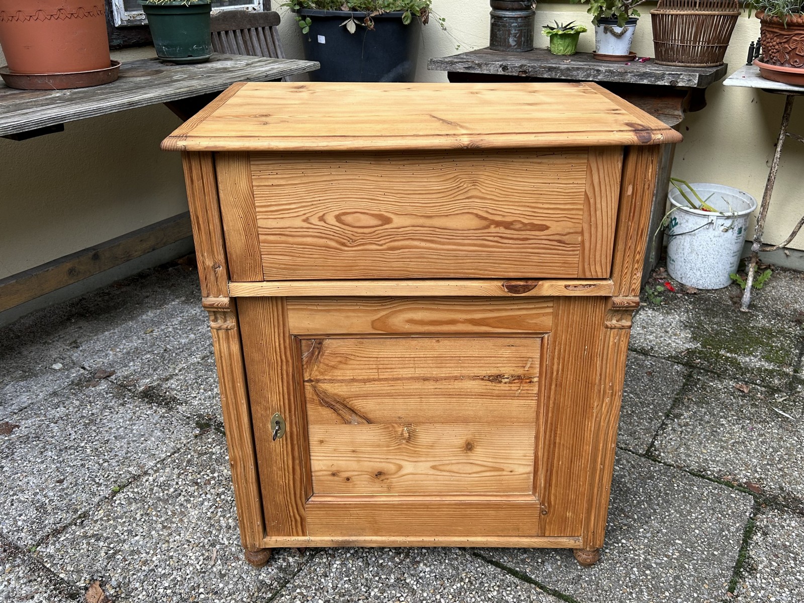 Weichholz Kommode Waschtisch antik restauriert ca. 1890 Weichholz Kommode Waschtisch antik restauriert ca. 1890