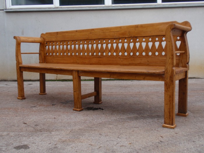 Sitzbank antik Weichholz