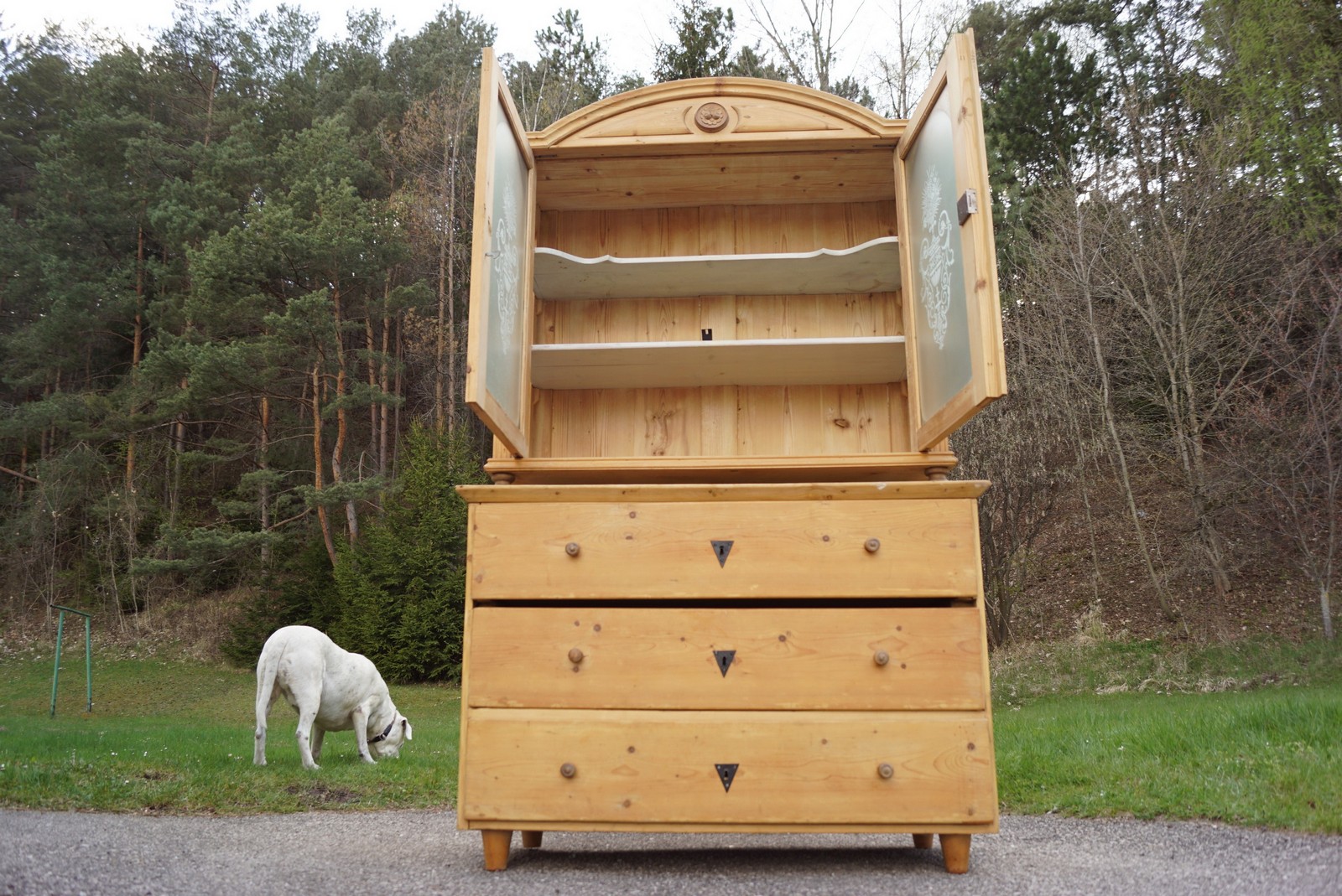 Bauernmöbel antik Geschirrschrank Massivholz restauriert kaufen im Shop