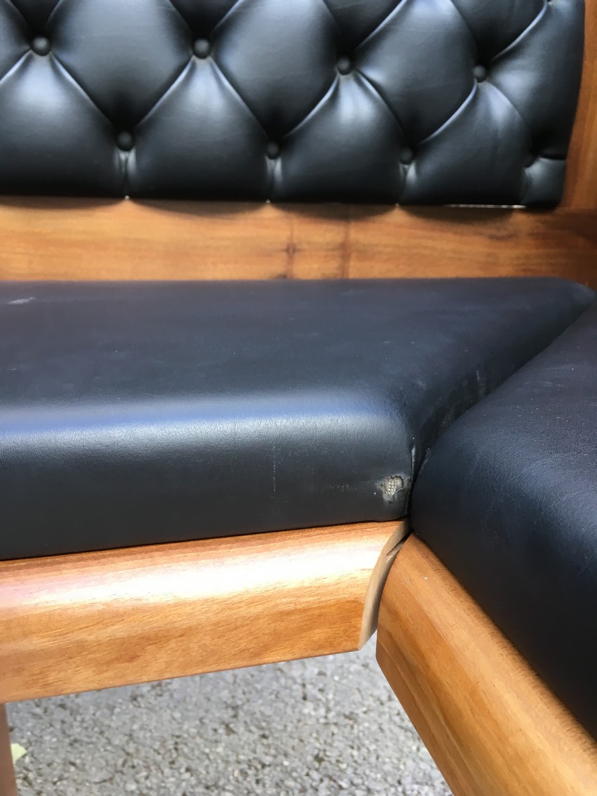 Eckbank Nussholz Leder