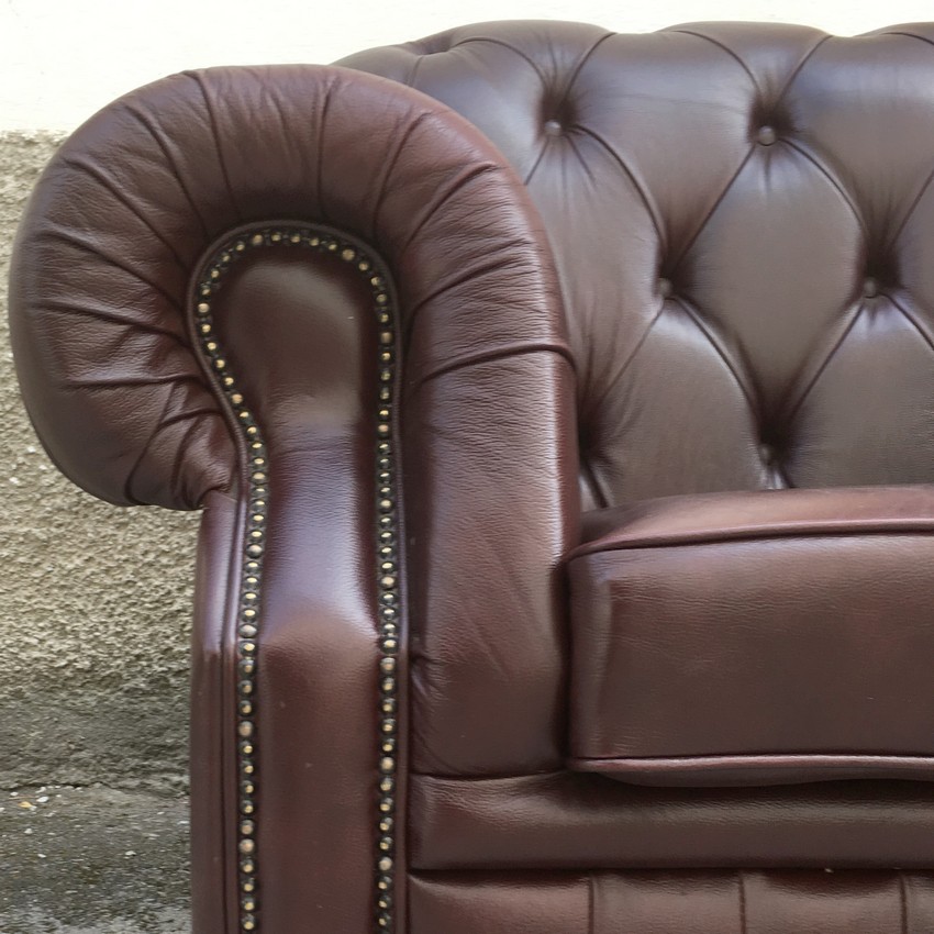 Armlehnstuhl Leder Chesterfield