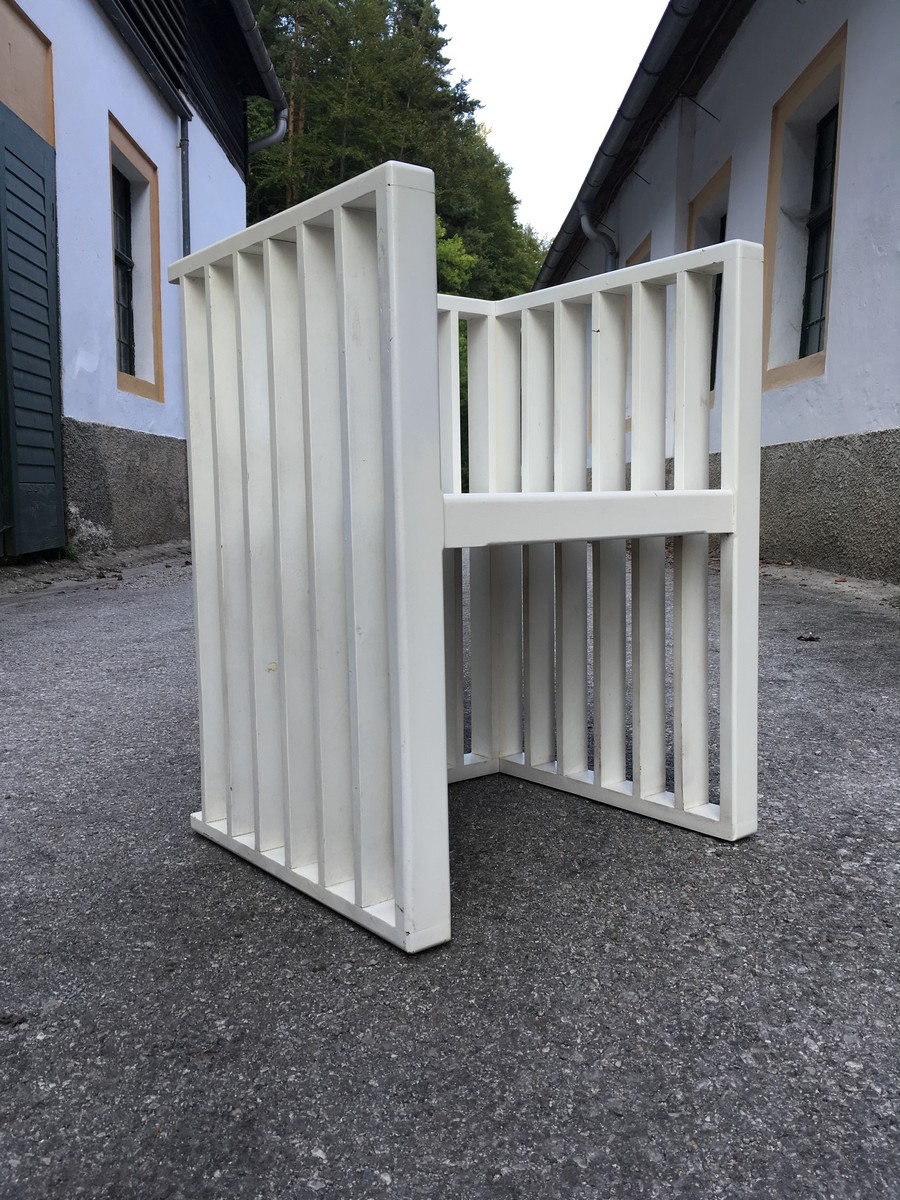 Sprossen Stühle weiß Vintage