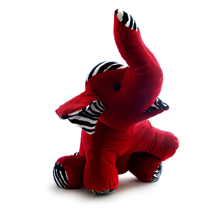 Bretz Cultsofa Kissen Elefant samtig rot Zebra Bretz Elefant rot Zebra Kissen