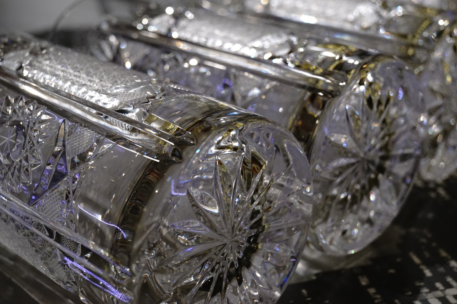 Bleikristall Wassergläser Flächenschliff