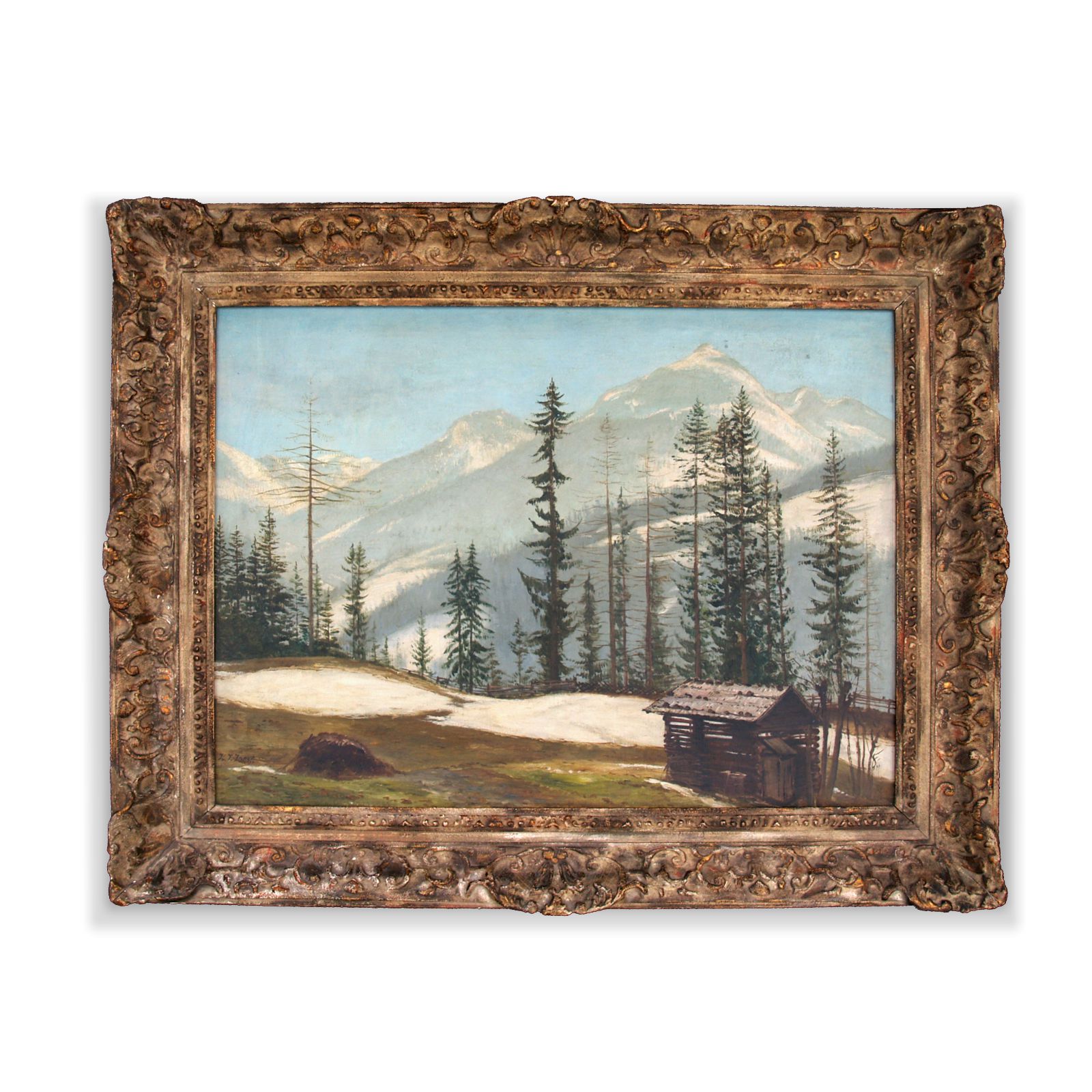 ÖL auf Leinen KARL JULIUS JOEST mit Rahmen 101x83 cm Landschaft ÖL auf Leinen KARL JULIUS JOEST mit Rahmen 101x83 cm Landschaft