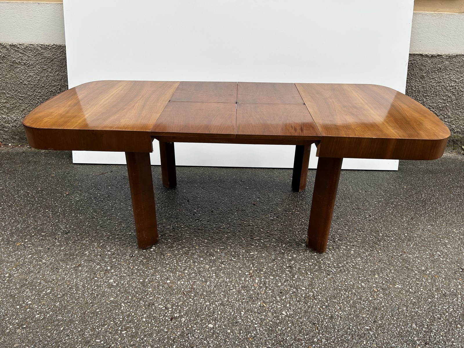 artdeco tisch antik ausziehbar nuss art deco Speisetisch massivholz antiquität brutalistisch